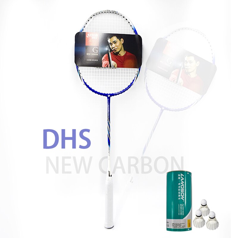 DHS 1PCS Badminton Racket Set Carbon Fiber Badminton Racket with 3 Shuttlecocks and Carrying Bag for Beginner