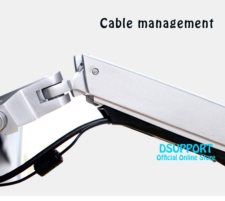 XSJ8012W-300 Wall Mount Full Motion Monitor Mount Arm Aluminum Mechanical Spring Arm Monitor Holder Support