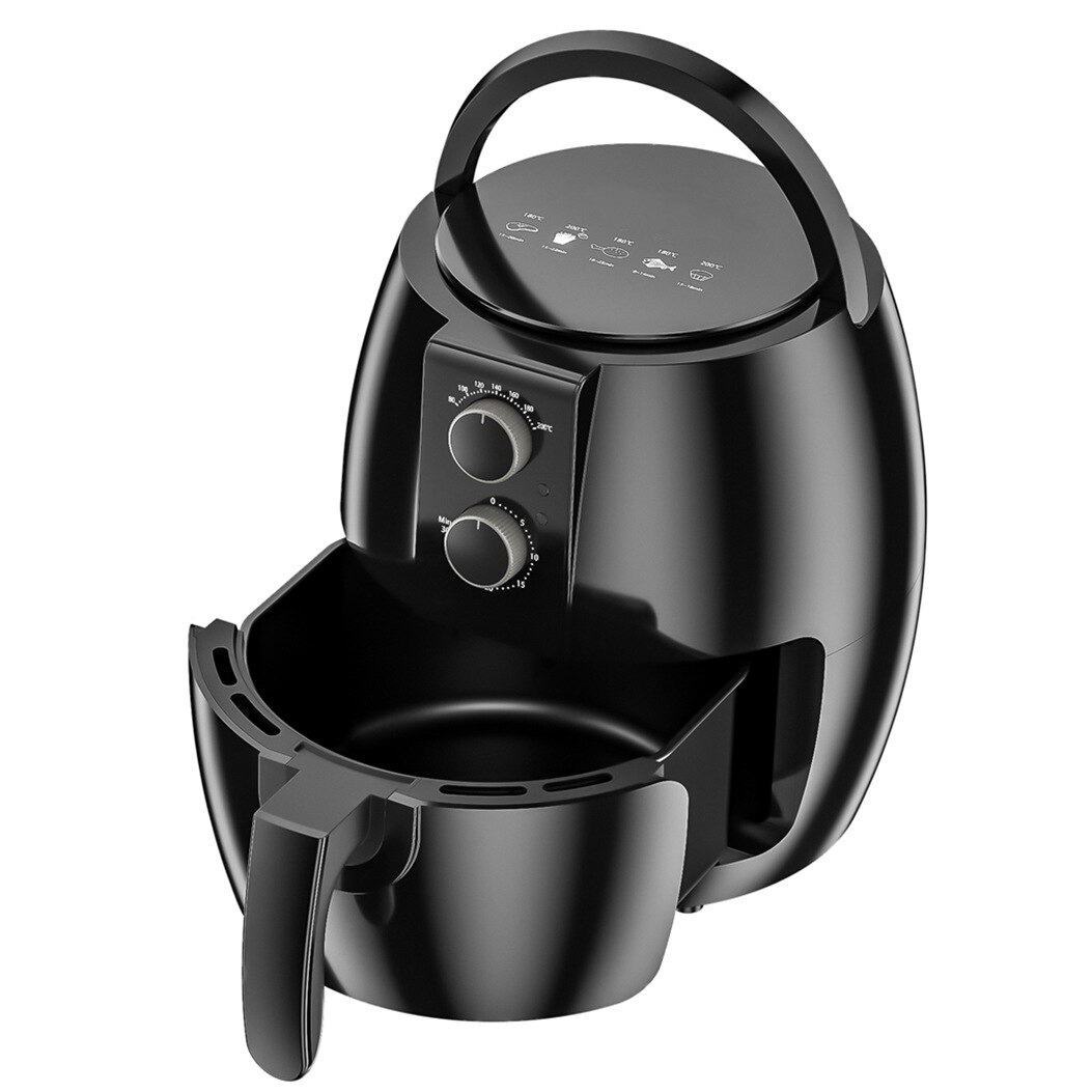 5L Household Air Fryer Oil-free Multifunctional French Fries Electric Oven 220V: 4.5L Black