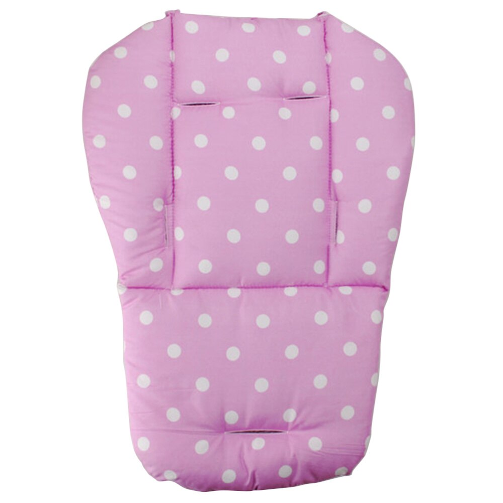 Universal vattentät mjuk dyna för barnvagnsdyna prickmönster liner stoppning liner pad dubbelsidig babystöd barnvagn stoppning li: Rosa