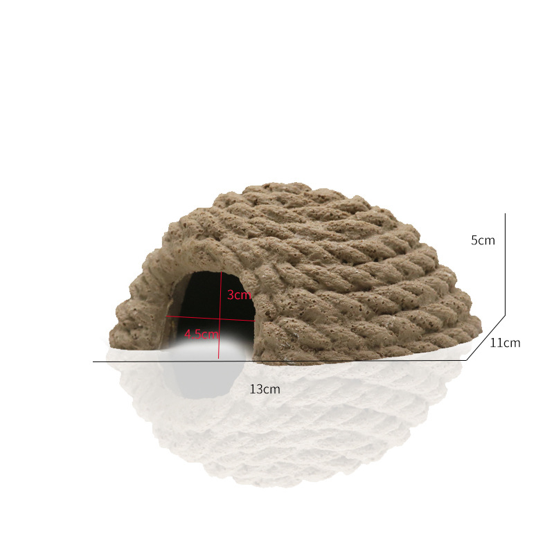 Hars Reptiel Verbergen Grot Terrarium Decoratie Hagedissen Slang Schildpad Onderdak Verbergen Rest Grot Reptielen Doos Aquarium Landschap Decor: Army Green