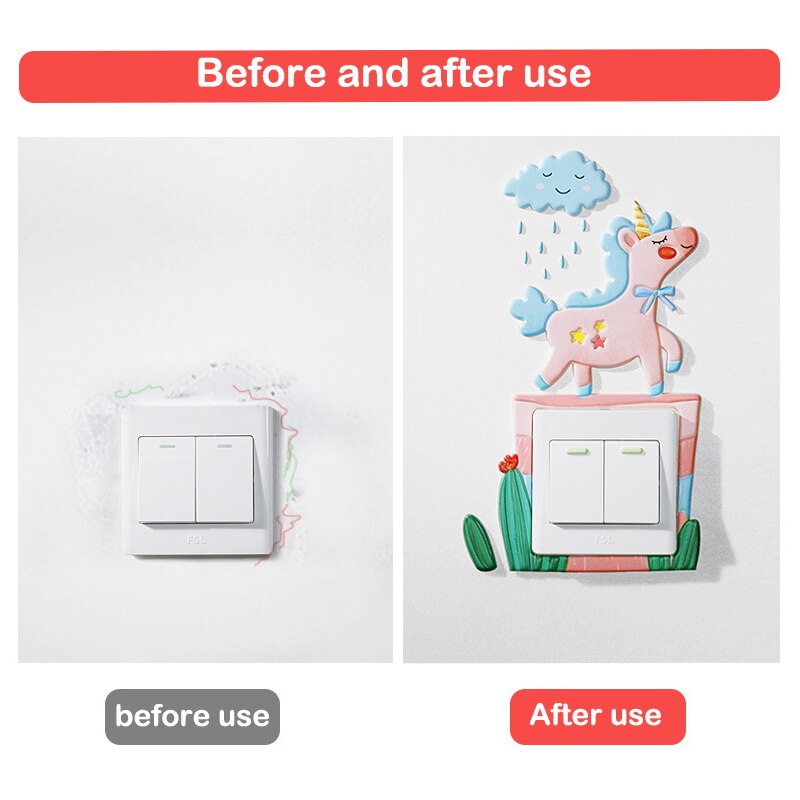 Pegatinas 3d Adesivos De Parede Switch Stickers Naklejki Children&#39;s Room Autocollant Mural Glow In The Dark Adesivi Home Decor