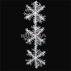 15 Stks/partij 11 cm Kerstversiering Witte Sneeuw Sneeuwvlokken Stelletje Opknoping Ornamenten Sneeuw voor Kerstboom Accessoires