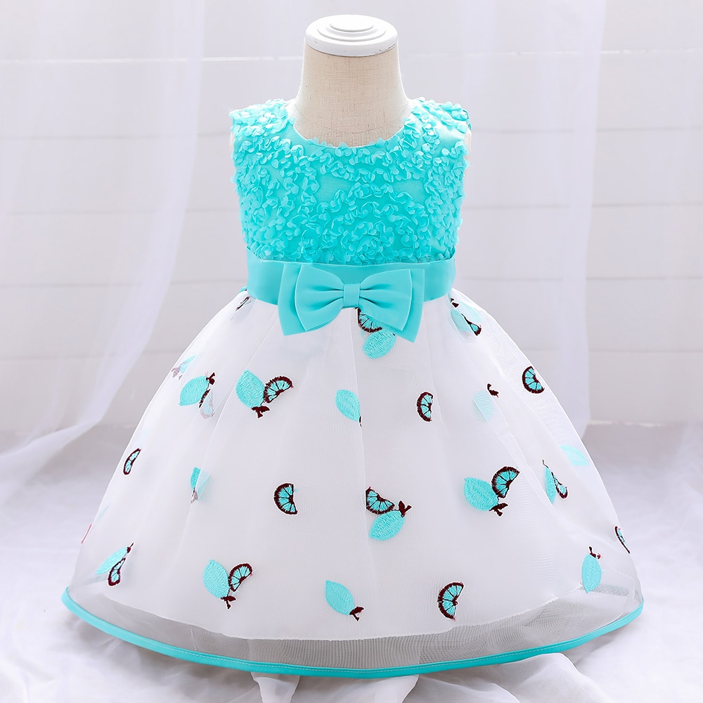 Bloem Kinderen Trouwjurk Voor Pasgeborenen Bruidsmeisje 1 Jaar Baby Meisje Verjaardag Jurk Meisjes Kleding Peuter Meisje Outfits