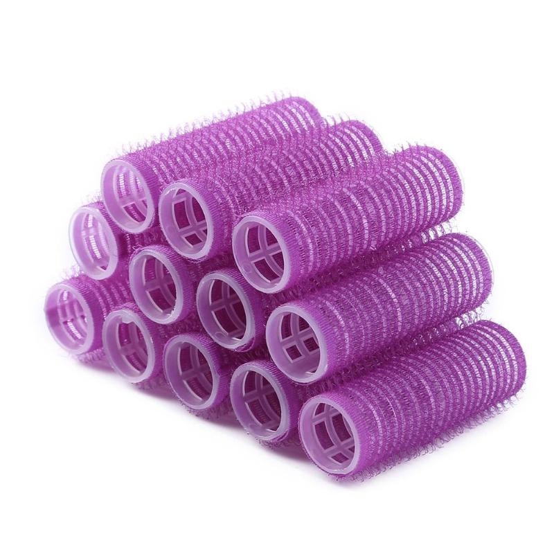 12 stuks grote zelfklevende haarrollers, geschikt voor elke maat, doe-het-zelf haarkrulspelden, zelfklevende haarrollers, geschikt voor elke maat, doe-het-zelf haarkrulspelden