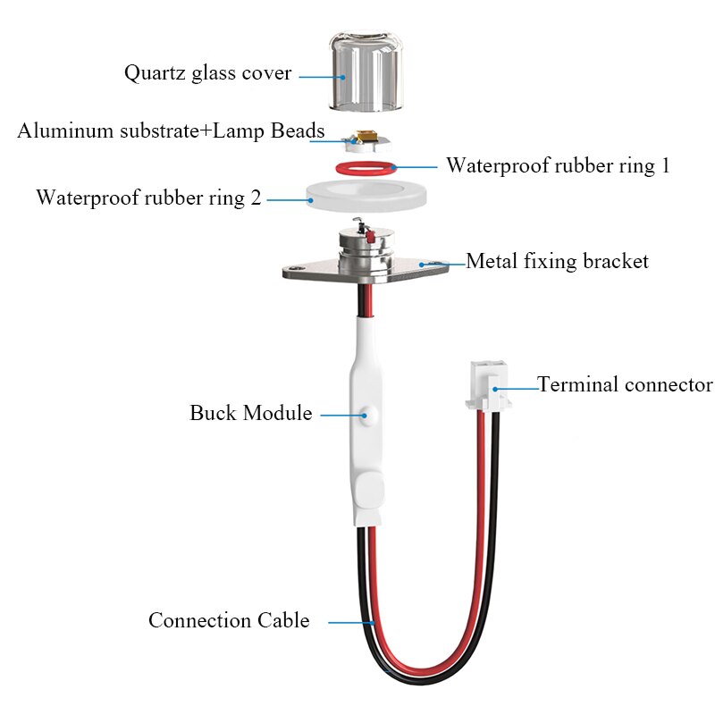 LED Uv Lampen 270nm 275nm 280nm UVC 12V 24V Sterilisation modul wasserfilter luftbefeuchter Desinfizieren Sterilisation