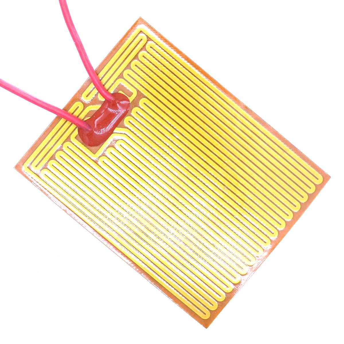 Calentador de película de poliimida eléctrica flexible, elemento calefactor, DC, 35W, 24V, 49,5x63mm