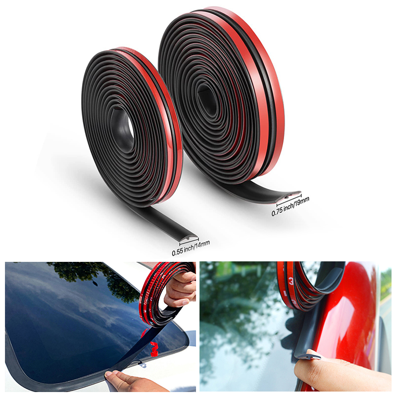 14/19Mm Rubber Auto Zeehonden Rand Afdichting Strips Auto Dak Voorruit Kit Protector Raam Afdichting Strips Geluidsisolatie tape