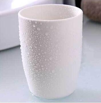 Bathroom Brushing Teeth Cups Plain Green Plastic Couple Mouthwash Cup Rinsing Mug Couple Rinse Cups Thick Round Water Cup: white
