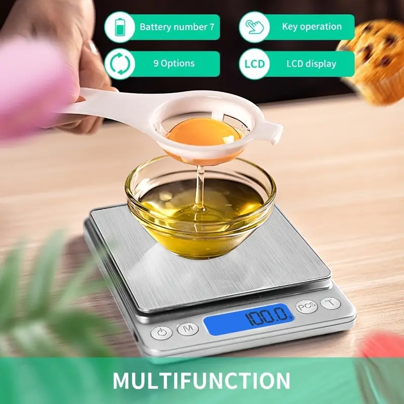 Balança digital de cozinha, 0.01g/0.1g, pequena balança de joias, balança de alimentos, peso digital, grama e oz, balança digital de grama com lcd/tara