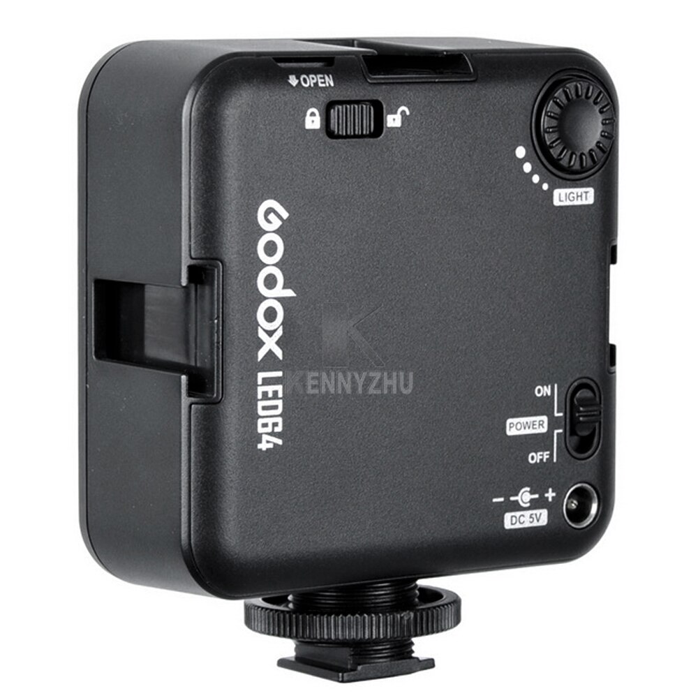 Godox LED64 LED Video Light Lamp 5500-6500K with Brightness Dimmer for DSLR Camera Camcorder DV Photo Shooting