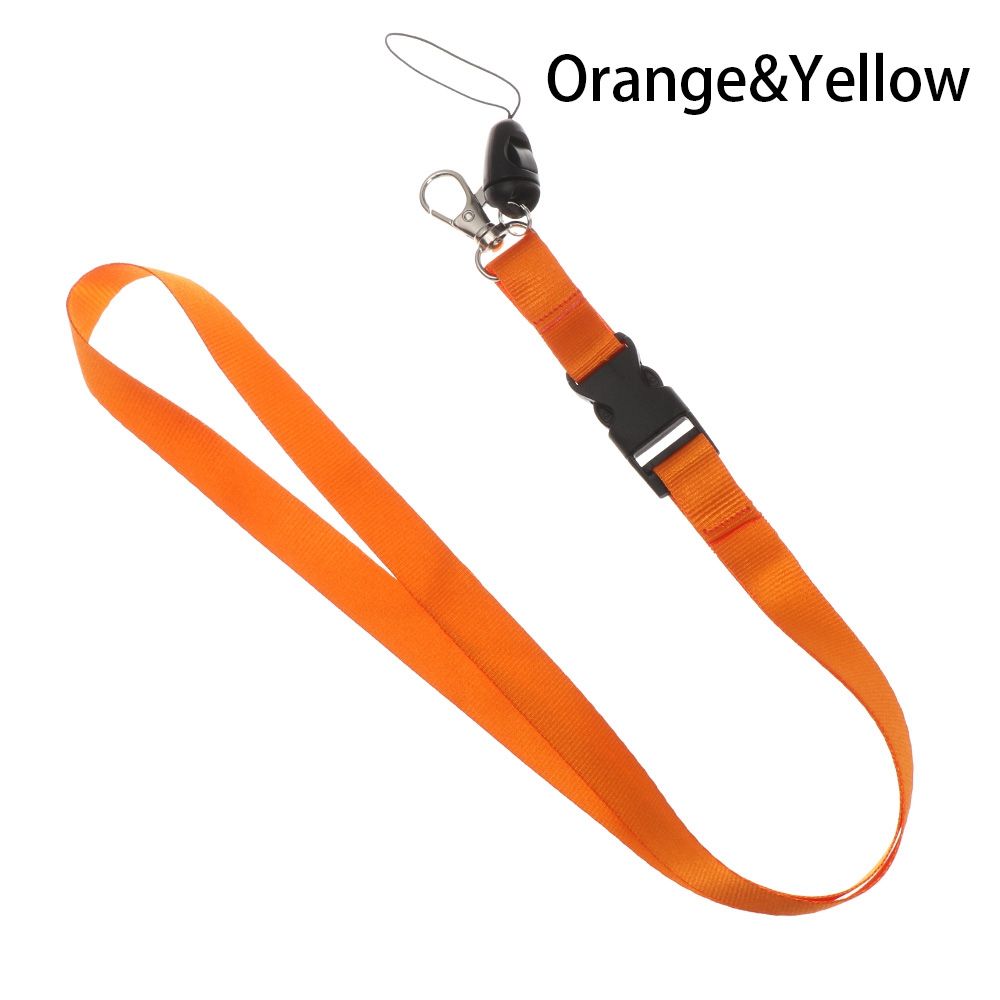 Smycz na telefon komórkowy osobowość smycz na szyje śliczne smycze na klucze ID Card Gym paski na telefon USB smycz na identyfikator liny kamery: Orange-Yellow-