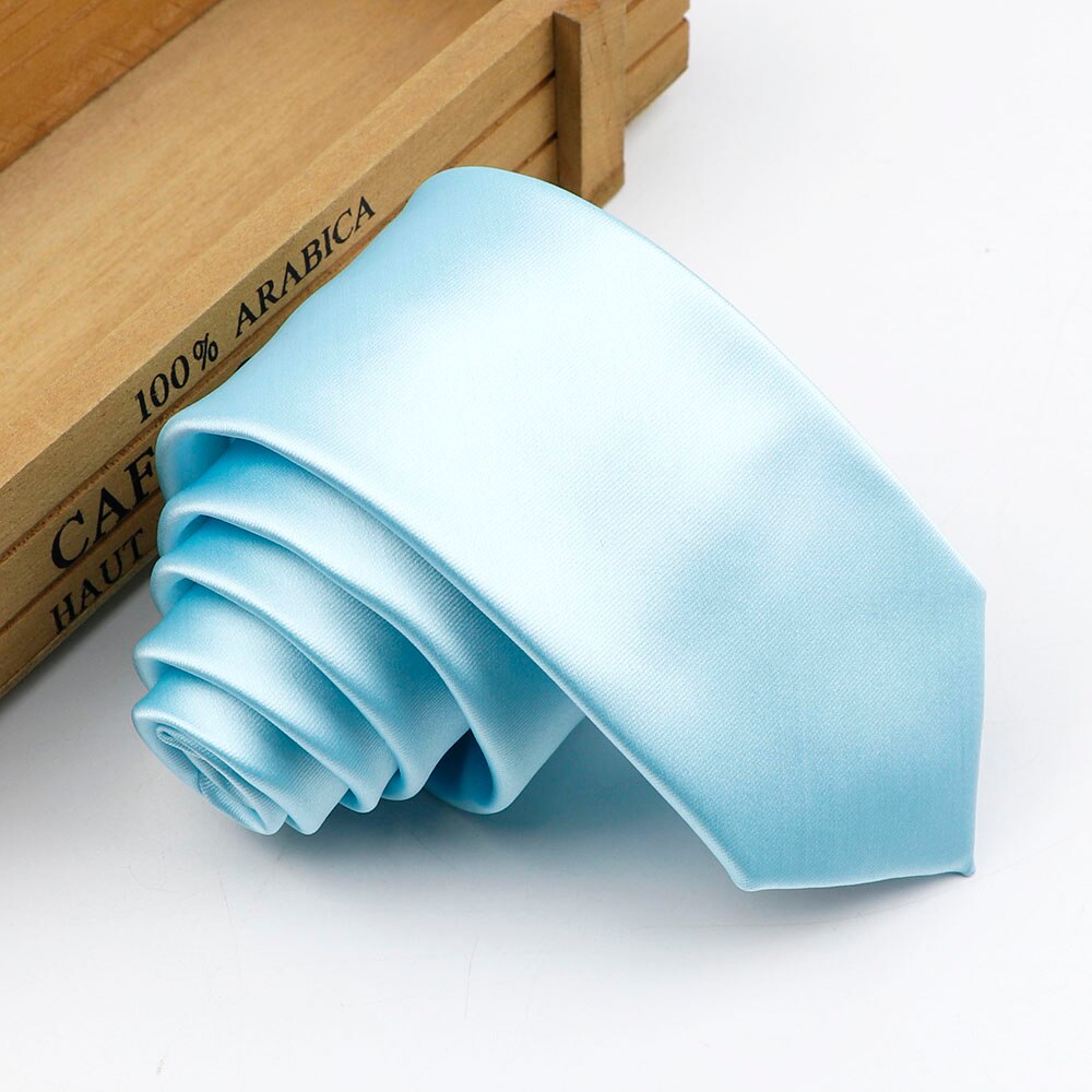 Cravate slim classique pour hommes, couleur unie, rouge, noir, bleu, pour bureau, fête de mariage: 8