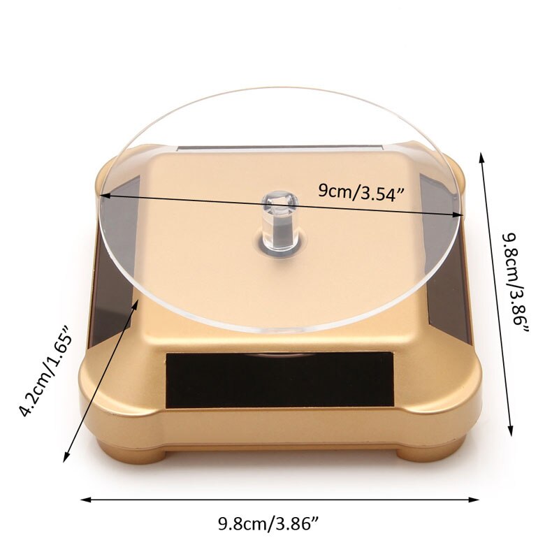 Solar Power Double-Gebruik 360 Roterende Display Stand Tafel Voor Telefoon Horloge Sieraden