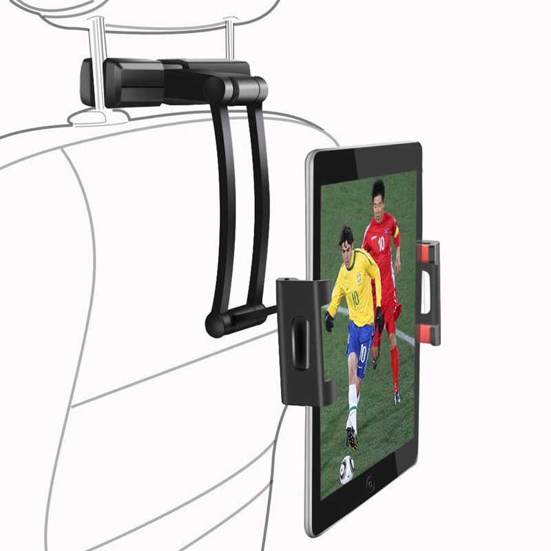 Tablet Car Mount - Universal Back Seat Holder - Fits iPad Pro/Air/Mini, iPhone, 5-12" Devices