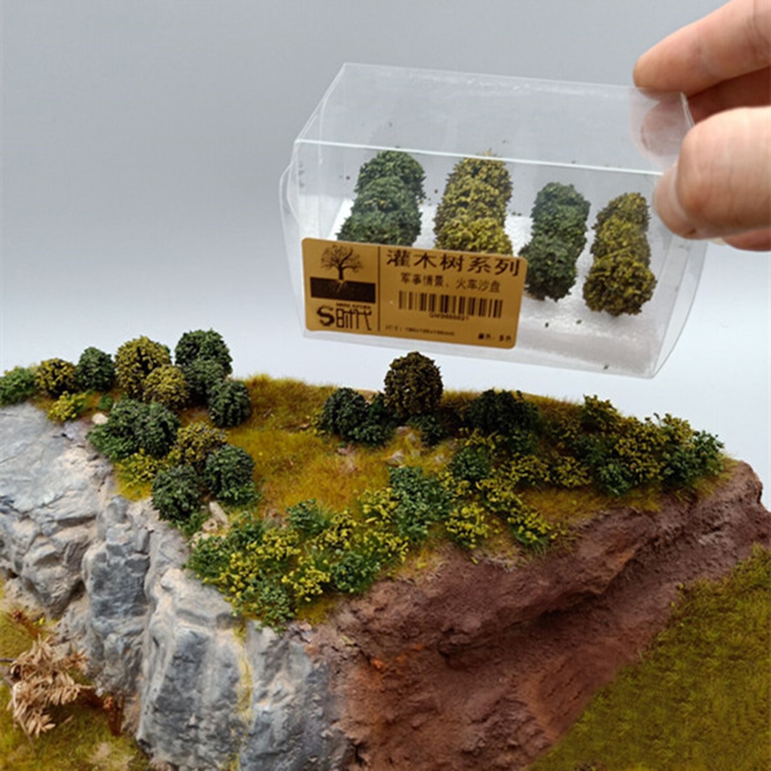 12 stk simulering bush træ scene model til 1:35/1:48/1:72/1:87 skala sandbord træ miniaturer landskab miniature indretning