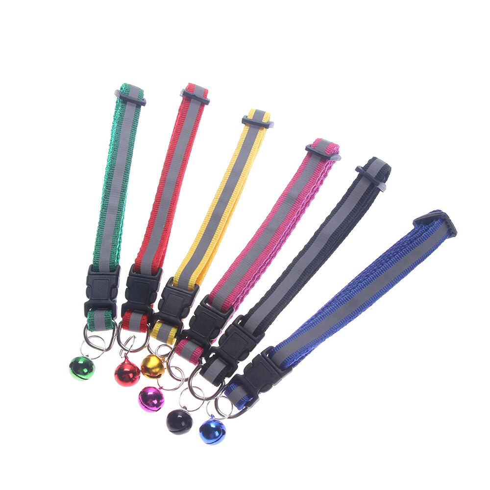 1PC Adjustable LED Dog Collar with Bell Rope Cat Collar Kitten Collar Neck Strap Cat Accessories Dog Collar