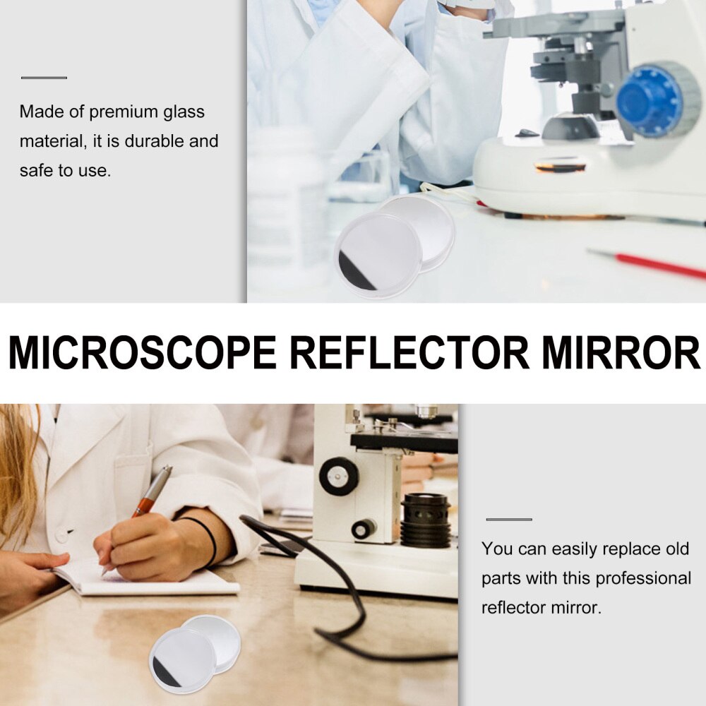 2pcs Practical Biological Microscope Reflector Microscope Parts for Laboratory