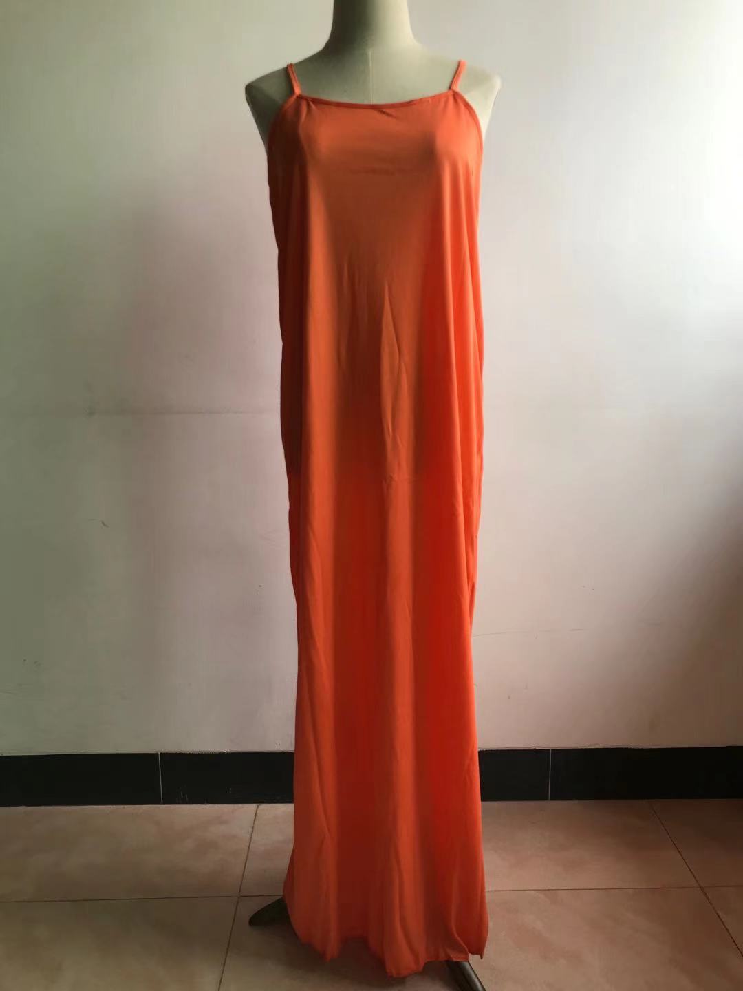 Afrikkalaiset naiset #39 abaya pitsivuorella mekon sisällä condole vyö hame vapaa koko joustava rintakuva 132cm pituus 128cm: Oranssi