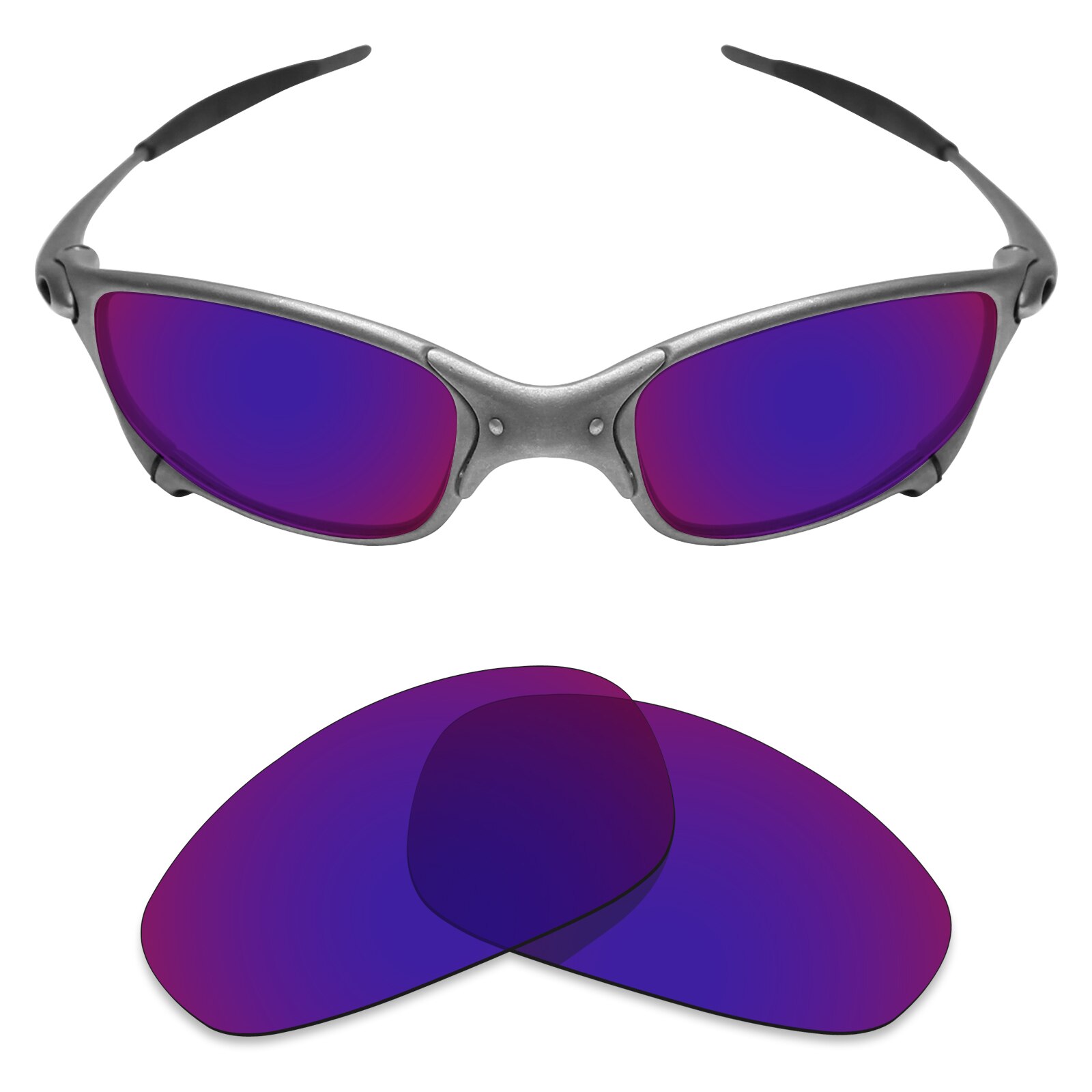 Mry Lenti di Ricambio (assolo) per-Oakley Occhiali da suola Juliet-Blu Orchidea: Default Title