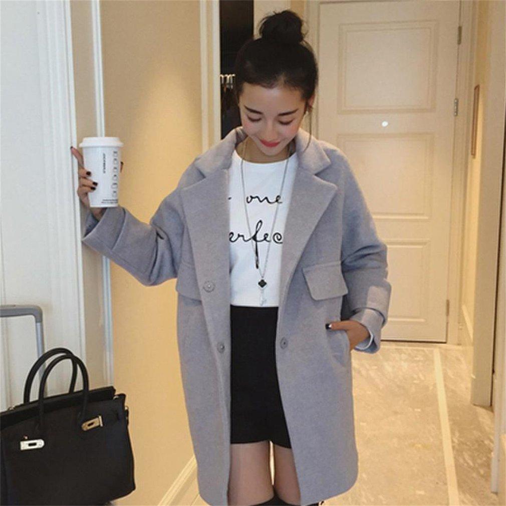 Trendy Women Winter Warm Lapel Slim Trench Parka Outwear Coat Jacket LN