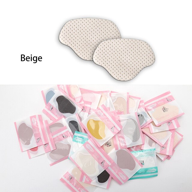1 Paar Hoge Hak Inlegzolen Vlinder Aanpassen Grootte Hak Liner Grips Protector Sticker Hak Pad Voetverzorging Anti Hoogte Blijven hak Pads: Beige