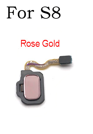pour Samsung Galaxy S8 S9 S10e capteur d'empreintes digitales maison retour clé Menu bouton Flex ruban câble: S8 Pink