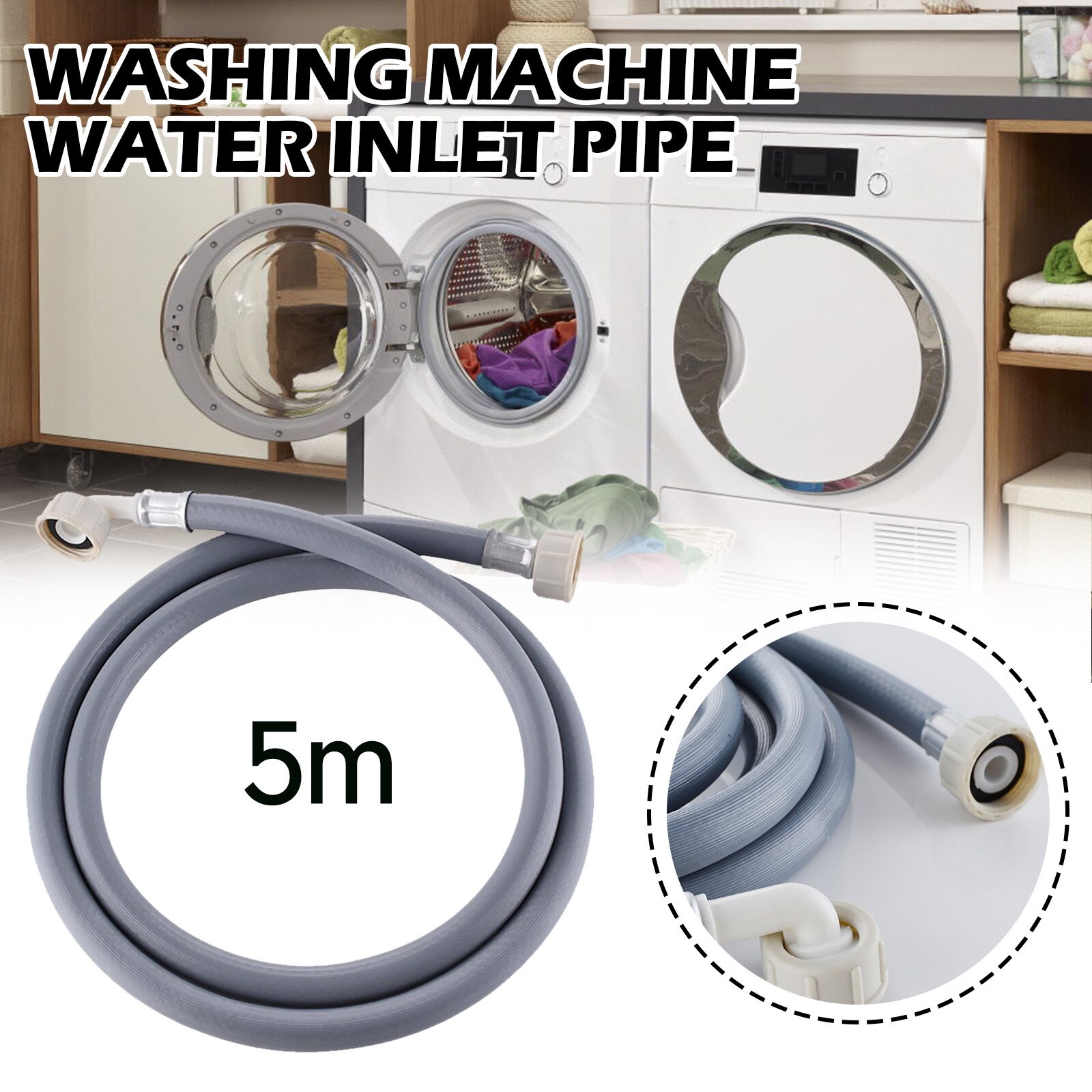 40@ Hight Washing Machine Water Inlet Hose Pvc Anti-explosion Thicken Washing Machine Water Pipes Length 1.5m/2m/3m: D