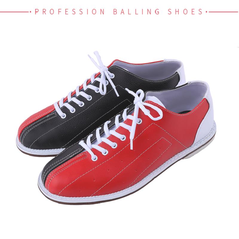Bowlingsko til mænd kvinder sport begyndere bowling sneakers unisex åndbare sports bowlingsko stor størrelse 38-45