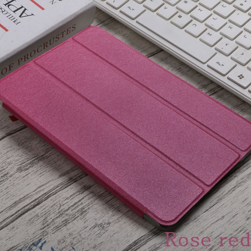 Voor Apple Ipad Air 2 Case, Pu Leer Voor Ipad Air 2 Cover, Smart Cover Voor Ipad 6 9.7 Inch, flip Case Back Cover Voor Ipad 6: Rose red