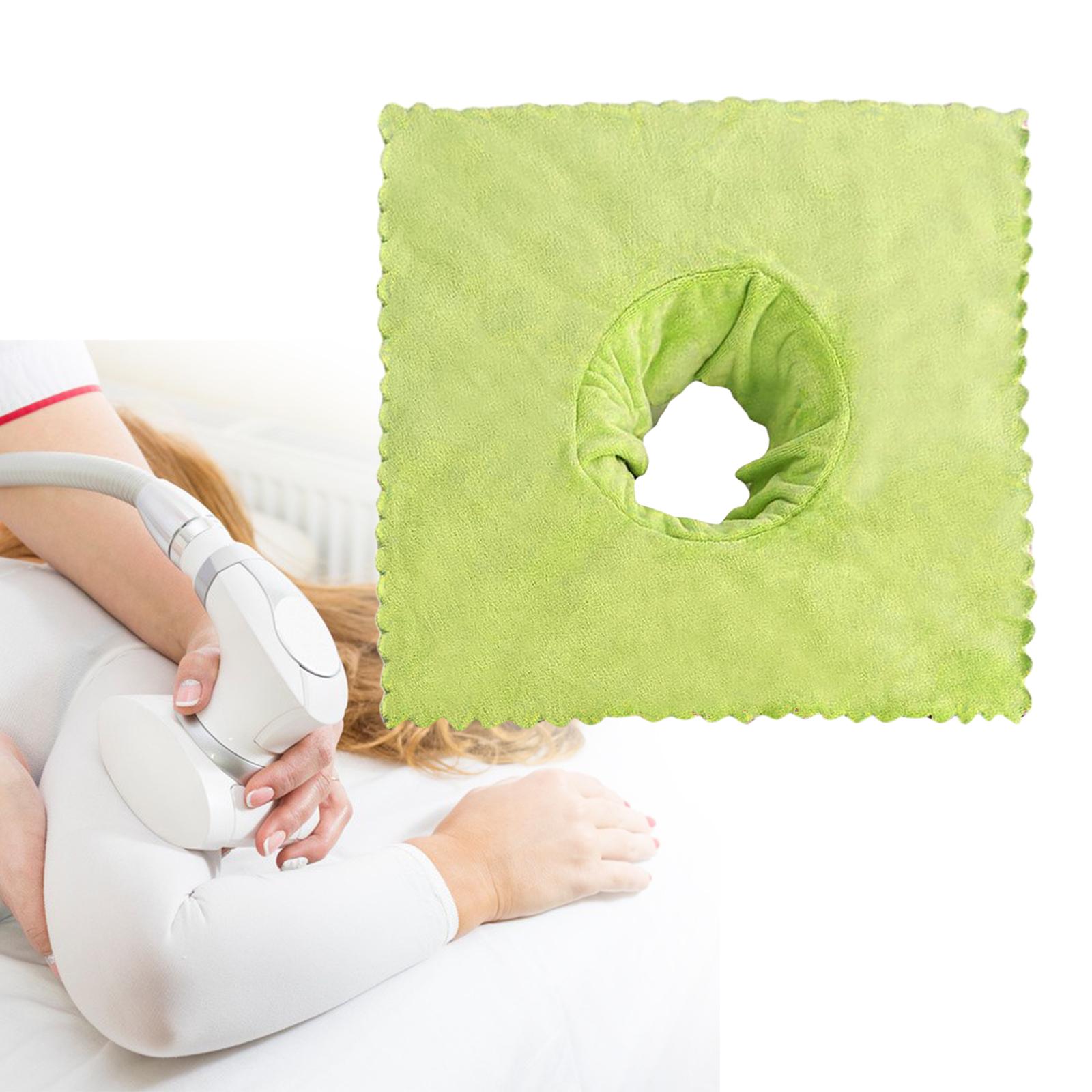 Massage Table Sheet Covers with Face Hole Satin Strip Coverlet for Beauty Salon SPA: Green  