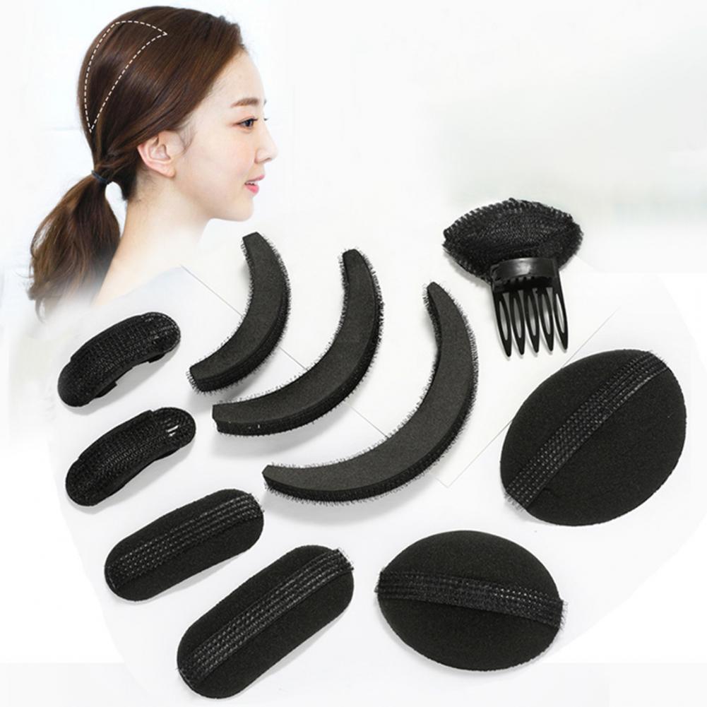 Coussinets pour cheveux réutilisables, 8 pièces/ensemble, éponge bouffante pour augmenter le Volume des cheveux, outil de coiffure pour femmes