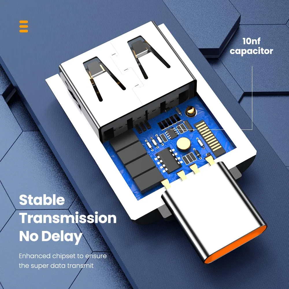 NNBILI 10A OTG USB3.0 To Type C Adapter TypeC Female to USB Male Converter Fast Charging Data Transfer For Laptop Xiaomi Samsung
