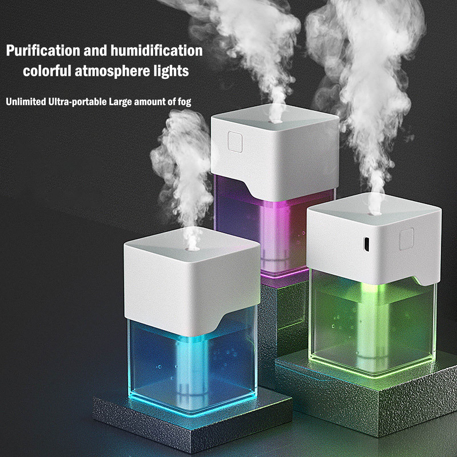 220ml Usb Charging Humidifier Led Night Light Display Home Air Purifier Two Mode Adjuster Air Humidifier For Smart Home