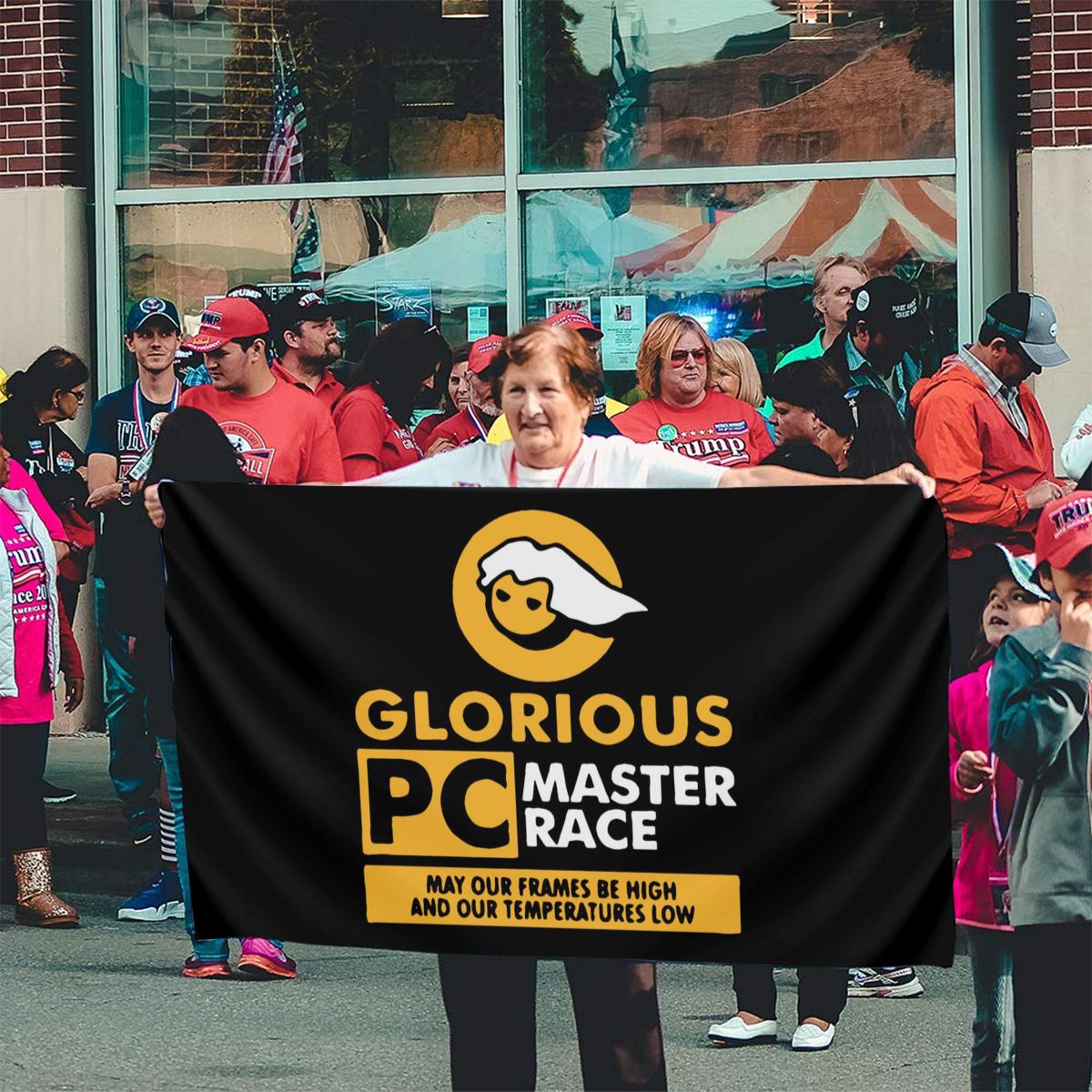 Glorious Pc Gaming Master Race Sweas Short'd Sweatsh Natural Flag