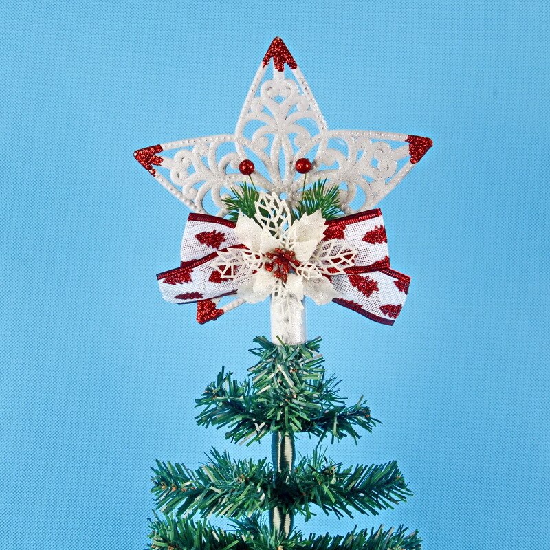 Kerstboom Top Ster Plastic Kerst Ster Boom Topper Voor Tafel Kerst Decoratie Craft Xmas Diy Accessoires Voor Home E