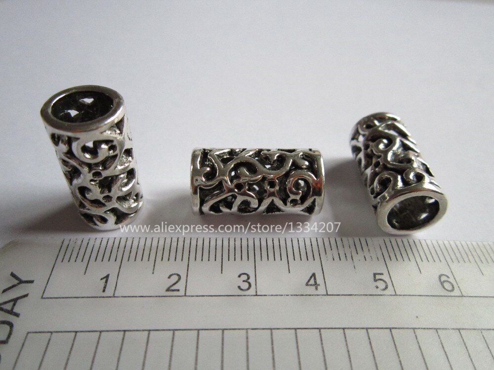 5 Pcs-10 Pcs Antiek Zilver Metal Haar Vlecht Dread Dreadlock Kralen Ringen Buis Voor Haar Vrouwen Mannen Accessoires ca. 8 Mm Gat