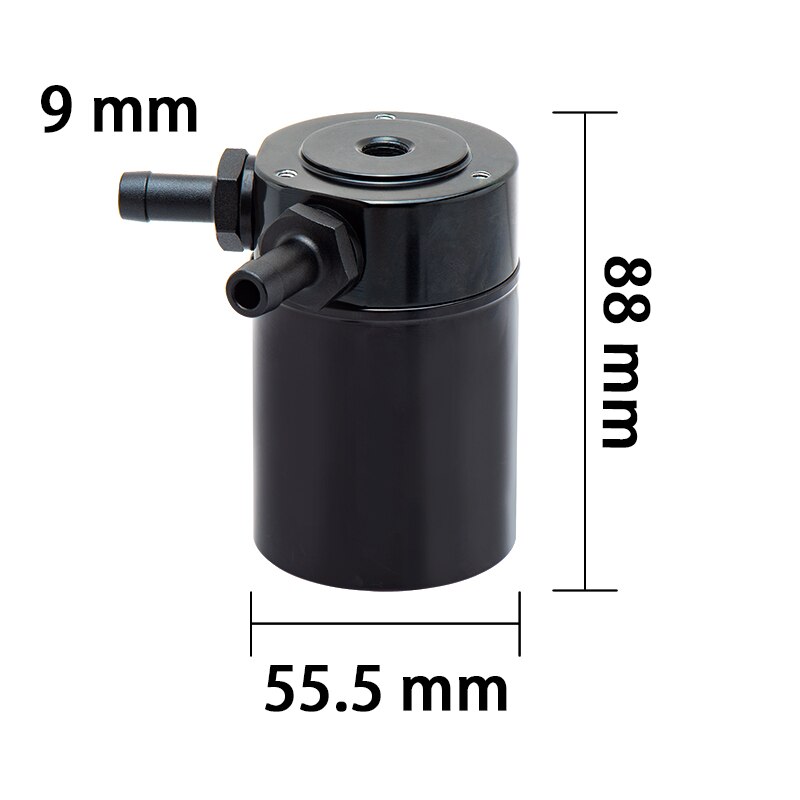 Separatore Olio Motore Universale Catch Can Con Filtro - Serbatoio In Alluminio Per Sfiato Carter - Tubi Da 6,8,10,12mm Inclusi - 4