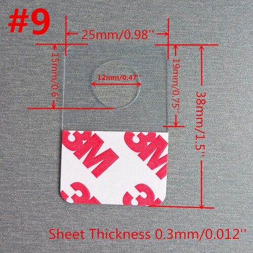 Plastic Pvc Pet Hang Opknoping Tab Haken Op Merchandise Pakket Box Tas Hangers Peghooks Display J-haak Zelfklevende stijl 400 Pcs: 9