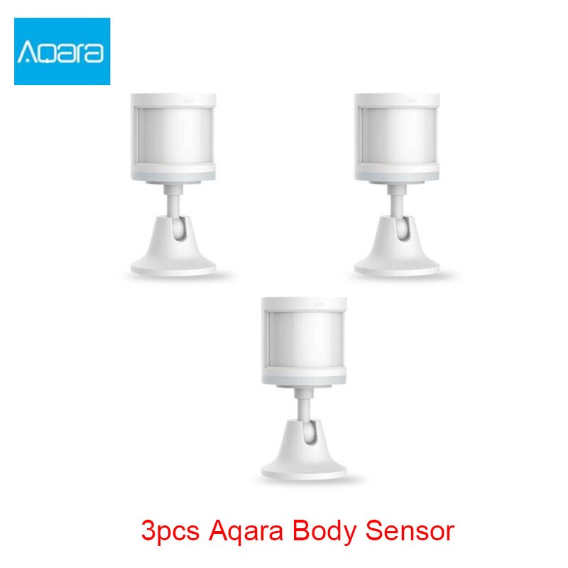 Xiaomi Aqara set Smart Home Kits Gateway Hub Door Window Shock Sensor Body Sensor Wireless Switch Water Sensor for Apple Homekit: 3pcs motion sensor