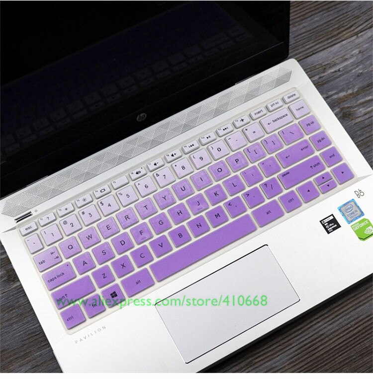 Housse de protection de clavier en Silicone pour ordinateur portable HP Pavilion x360, avec écran tactile 2 en 1, 14 pouces, 14M-BA011DX 14M-BA013DX 360: Gradual Purple