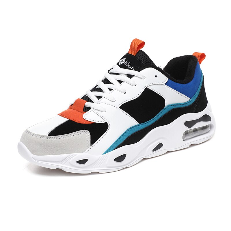 Winter plus fluwelen heren casual schoenen outdoor lage schoenen sportschoenen warme heren sportschoenen slijtvaste herenschoenen: Blauw / 7.5