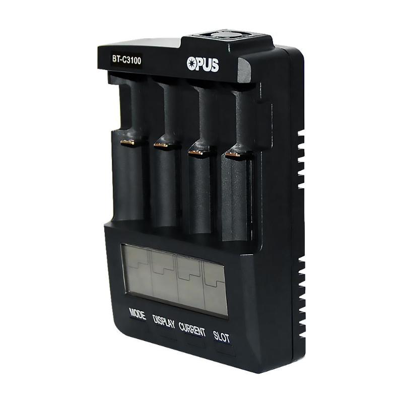 Opus BT-C3100 Li-Ion Batterij Nimh Batterijlader V2.2 Universele Vier Slots Lcd Smart Oplaadbare Batterij Oplader