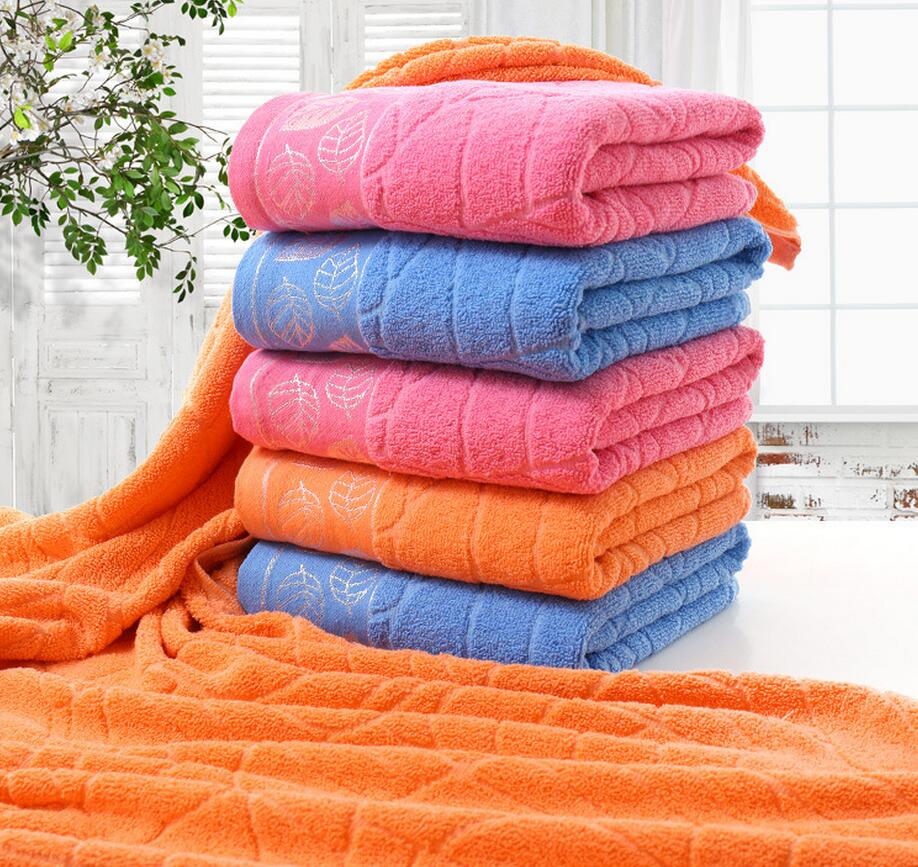 70*140 pure katoen vlakte esdoorn bladeren zachte handdoek luxe badhanddoek set