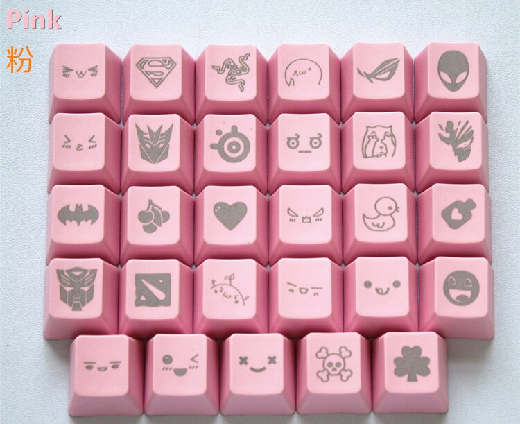 11 colors 29 Engraving graphics DIY PBT keycaps OEM R4 cherry MX switch mechanical keyboard keycap