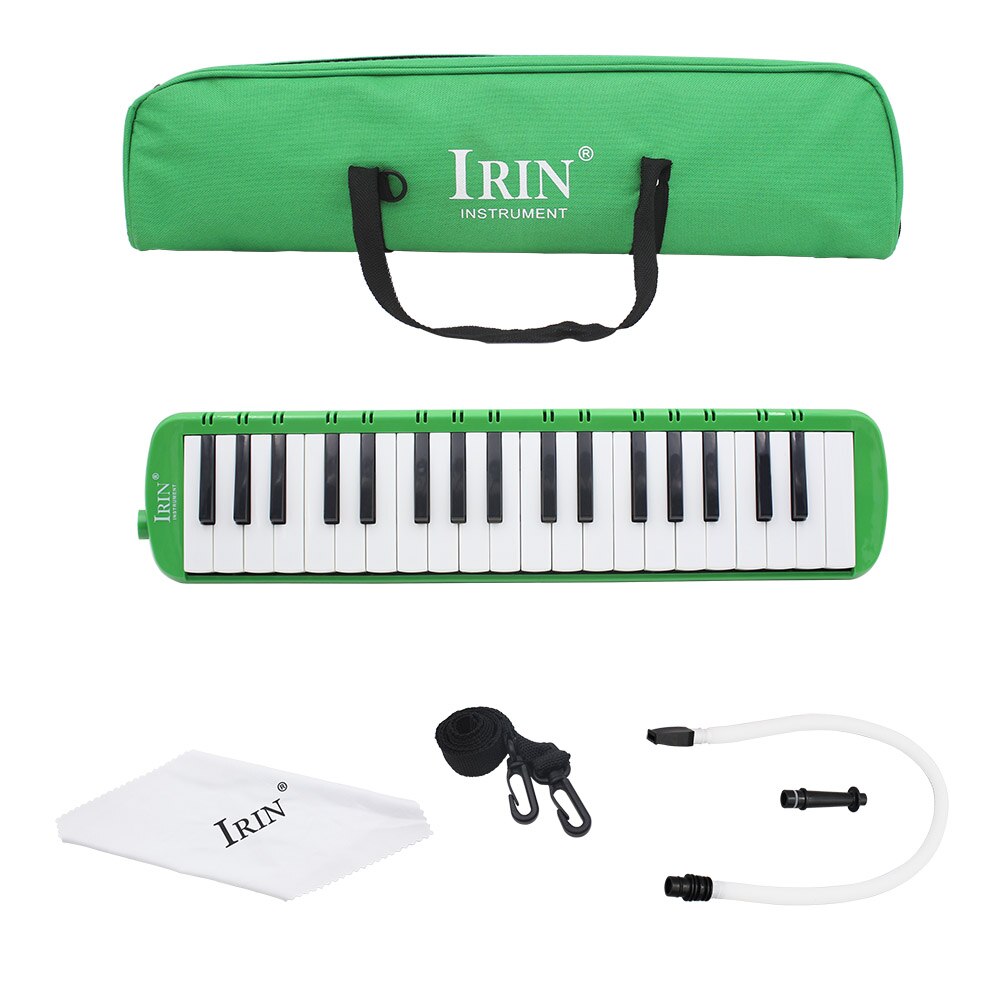 37 Keys Piano Melodica Pianica Musical Instrument with Carrying Bag for Students Beginners Kids: Green  