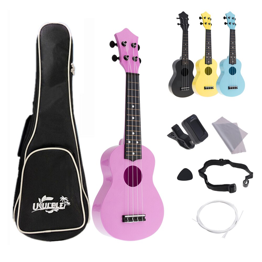 21 Inch Sopraan Akoestische Ukulele Kleurrijke Abs Plastic 4 Snaren Hawaii Gitaar Musica Instrument Voor Kinderen En Muziek Beginners: 4