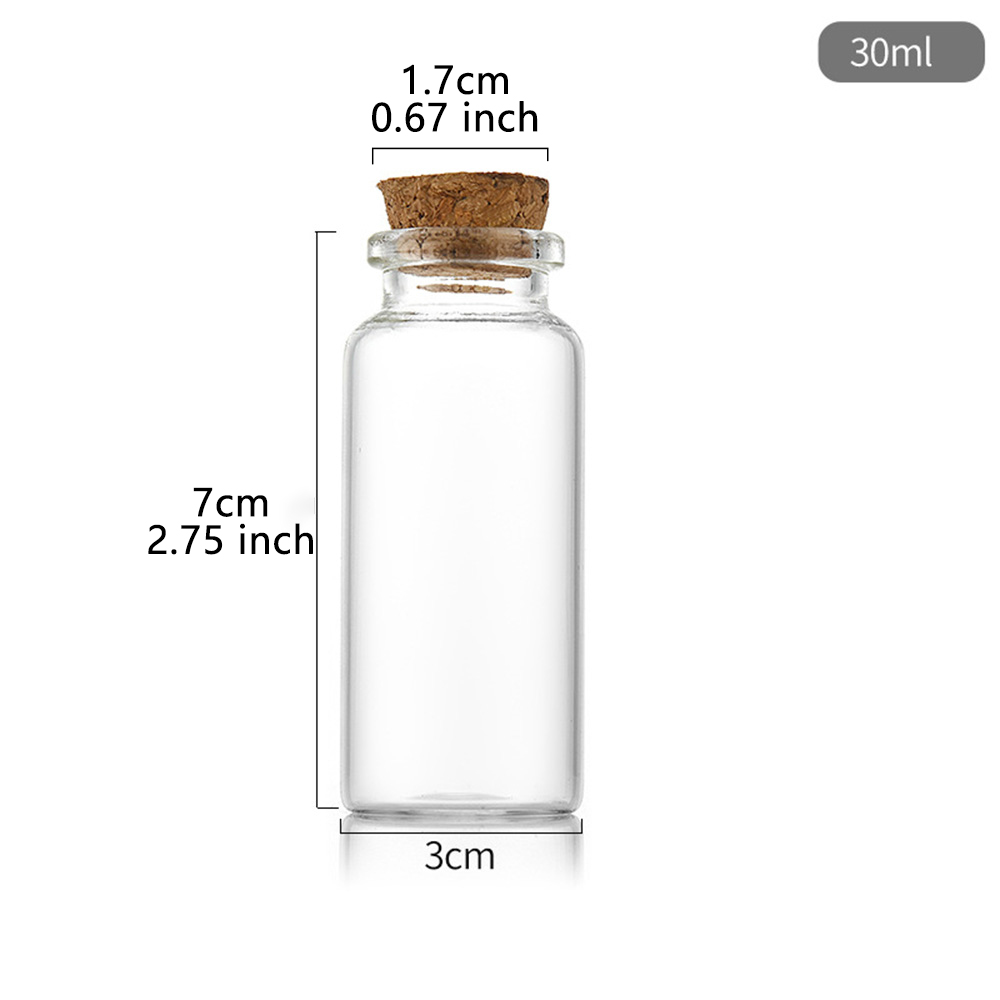 20 pièces 10ml 15ml 20ml 25ml 30ml jolies bouteilles de souhaits en verre transparent avec bouchon en liège bouteilles d'épices vides pots bricolage artisanat flacons: GRIS FONCÉ