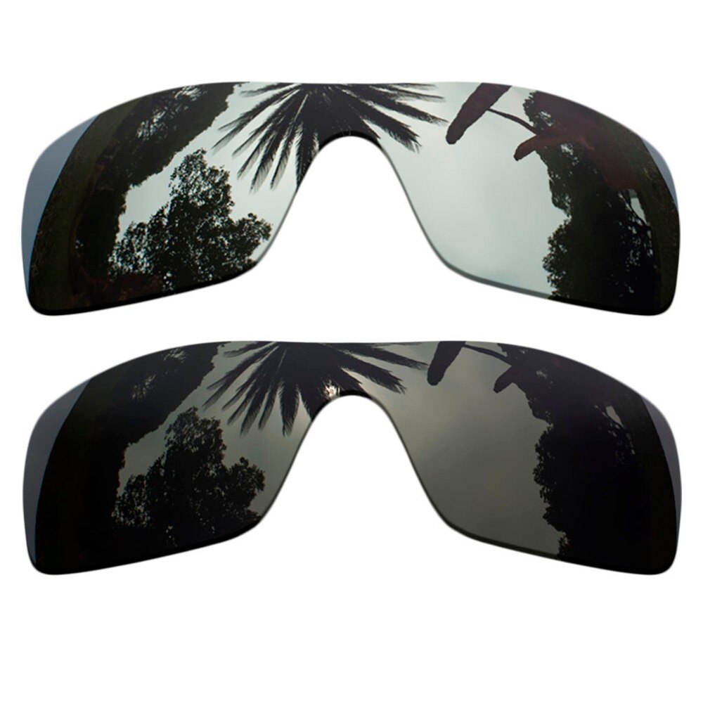2 lentes polarizadas de repuesto para gafas de sol Batwolf, montura plateada y negra