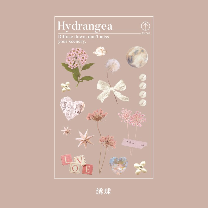 1pcs/stationery sticker cute aesthetic kawaii stickers planner korean art supplies butterfly stickers flake color stickers: 6